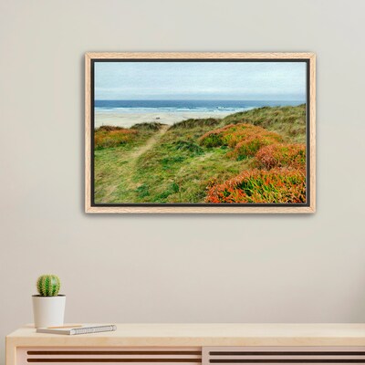 CANVAS PRINT. Framed Gallery Wrap. Landscape. Coastal Wall Art.  Stylish Wood Floater Frame. 17" x 11", 24" x 16", or 36" x 24" Print. - image1
